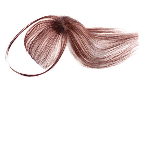 AYKANING Clip In Pony,Pony Haarteil Ordentlich Pony Clip in den Haarverlängerungen Haare Pony Hair Pony Clip auf echten Haaren auf Stirnband rot-braun(Red Brown) von AYKANING