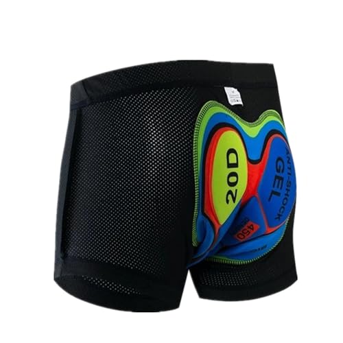 AYKANING Fahrradhose Herren Gepolstert，Fahrradhose 20D Gel-gepolsterte Radhose, stoßfeste Unterwäsche for Rennrad, MTB, Mountainbike, Herren, voll atmungsaktiv, Radfahren(E,4XL) von AYKANING