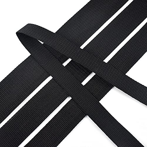 AYKANING Gurtband,GurtbäNder 10 Meter 2-10 cm schwarzes Polyester-Gurtband-Rucksack-Band-Haustierkragenbandband DIY. Outdoor Bag Kleidungsstück Nähen Zubehör(32mm) von AYKANING