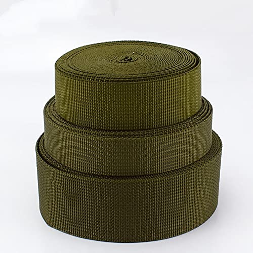 AYKANING Gurtband,GurtbäNder 10 Meter 20-50mm grünes Nylon-Gurtband-Band Trimmen Sicherheitsgurt Rucksackarmband DIY. Tasche Kleidung Nähmaterial AP200(20mmX10Meters) von AYKANING