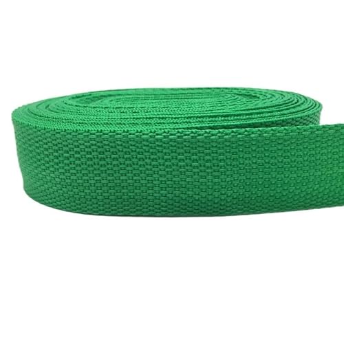 AYKANING Gurtband,GurtbäNder 10 Yards 30mm Leinwandband Gürteltasche Gurtband Nylon Ribbon Rucksack Umreifen Nähen Tasche Gürtel Zubehör(Green) von AYKANING