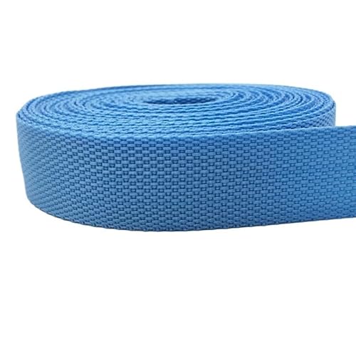 AYKANING Gurtband,GurtbäNder 10 Yards 30mm Leinwandband Gürteltasche Gurtband Nylon Ribbon Rucksack Umreifen Nähen Tasche Gürtel Zubehör(Lake Blue) von AYKANING