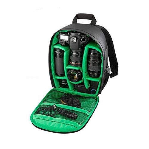 AYKANING Kameratasche,Camera Bag Digitale DSLR Bag Multifunktionale Kamera-Rucksack wasserdicht Outdoor-Kamera-Foto-Beutel-Kasten(Green) von AYKANING