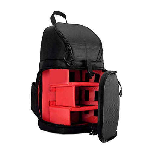 AYKANING Kameratasche,Camera Bag Foto Kamera-Riemen-Beutel-Schulter-Kreuz-Digital-Kasten wasserdichte Regen Abdeckung DSLR weiche Männer Frauen Tasche(Red) von AYKANING