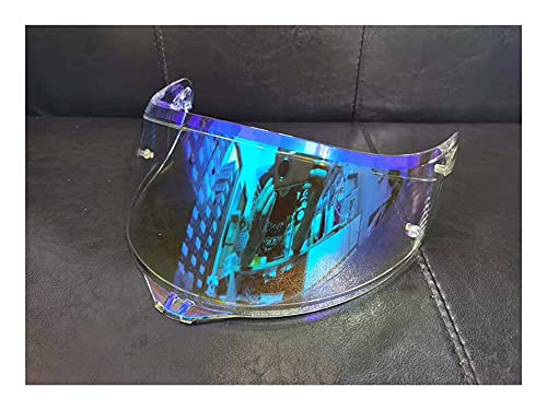 AYKANING Motocross Brille,Motorradbrille Helm-Visier für Motorrad-Helmgläser Motorrad-Helm-Verfärbungslinse Nachtsicht-Visier(Color:Blue) von AYKANING