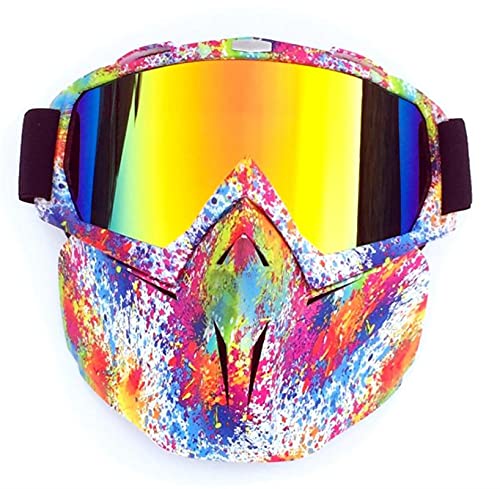 AYKANING Motocross Brille,Motorradbrille Männer Frauen Skibrille Snowboard Schneemobilbrille Goggles Maske Schnee Winter Skifahren Skibrillen Motocross Sonnenbrille(Color:B04) von AYKANING