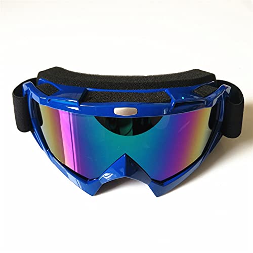 AYKANING Motocross Brille,Motorradbrille Motocross Goggles Off Road Motorrad Schutzausrüstung Gläser Schmutzrad Sonnenbrille Downhill Mountainbike-Brillen(Color:Model 2 Rainbow lens) von AYKANING