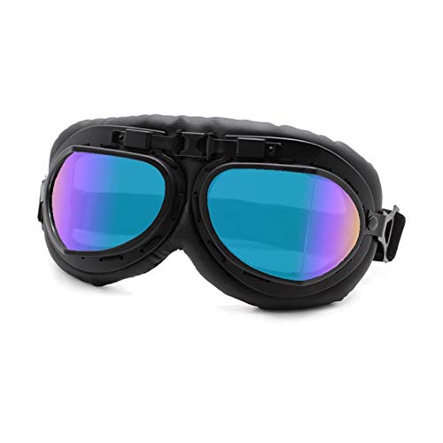 AYKANING Motocross Brille,Motorradbrille Motorrad Goggles Gläser Vintage Motorrad Klassische Retro-Schutzbrille for Harley Eyewear Protection Moto Motocross-Brille(Color:Retro Goggles 3 7C) von AYKANING
