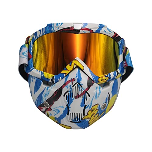 AYKANING Motocross Brille,Motorradbrille Motorrad-Goggles Motocross-Gläser mit Maske Skibrille Männer Frauen Moto Motorrad Schmutz-Bike atv (Color : 04) von AYKANING