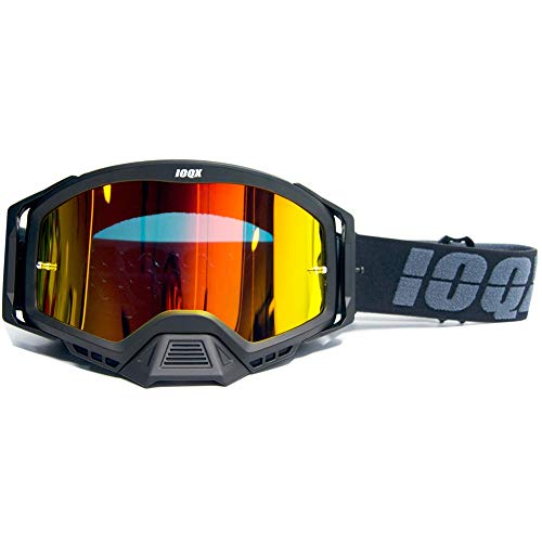 AYKANING Motocross Brille,Motorradbrille Motorrad Sonnenbrille Motocross Safety Protective Night Vision Helm Goggles Fahrer Fahren Gläser (Color : Black single) von AYKANING