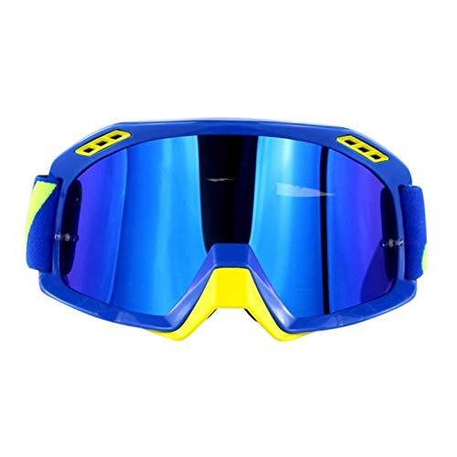 AYKANING Motocross Brille,Motorradbrille Reiten winddichte Gläser Racing Bike Motorrad Staubdichte kratzfeste Sicherheitsbrille(Color:D) von AYKANING