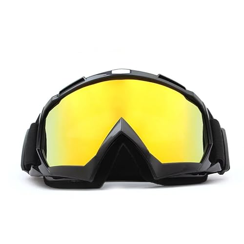 AYKANING Motocross Brille,Motorradbrille Skibrille Winter Schnee Radfahren Sportbrille UV-Schutz Männer Frauen Skifahren Snowboard Motocross Brille(Color:Imitation red lens) von AYKANING