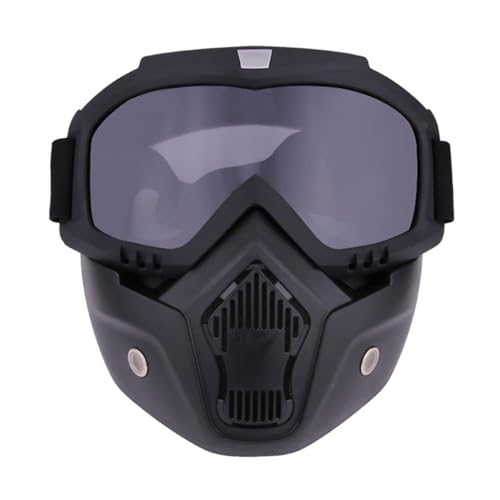 AYKANING Motocross Brille,Motorradbrille Staubdichte Motocross-Brille, verstellbare Motorradbrille, atmungsaktiv, Vollgesichtsschutz, Off-Road-Dirt-Bike-Maske(Color:Gray lens) von AYKANING