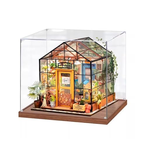 Acryl Schaukasten Vitrine Kompatibel Mit Blumenzimmer-DIY-Hütte,Vitrine Acryl Schaukasten Staubdicht Showcase Display Case (Nur Vitrine) C,2MM von AYKLFNW