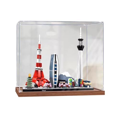 Acryl Schaukasten Vitrine Kompatibel Mit Le-go 21051 Skyline von Tokio Modell,30 x 15 x 30cm Staubdicht Display Case Transparente Aufbewahrungs Box（Ohne Modell Kit） B,2MM von AYKLFNW