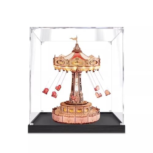 Acryl Vitrine Kompatibel Mit Fliegender Stuhl selber Machen Baustein Modell, Staubgeschützte Aufbewahrung Vitrine (Nur Display Case) 25×25×30cm C,2MM von AYKLFNW