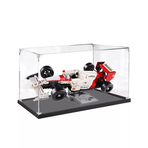 Acryl Vitrine Schaukasten Vitrine Box Transparent Display Case Box Kompatibel Mit Le - Go 10330 Racing Modellauto Sammlerstücke Staubdichter Schutz 40×20×20CM 3MM von AYKLFNW