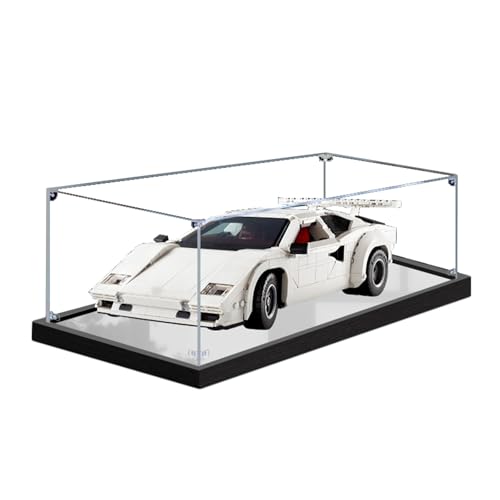 Acryl Vitrine für 10337 Sportwagenserie,Staubgeschützte Aufbewahrung und Organisation Vitrine Kompatibel Mit Le-go Modell (Nur Display Case) C,3MM von AYKLFNW