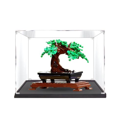 Vitrine Schaukasten Kompatibel Mit Le-go 10281 Bonsai-Topfpflanze Modell transparente Schutzhülle Display Dustproof Case (Display Case Only) 25×25×22cm 2MM von AYKLFNW