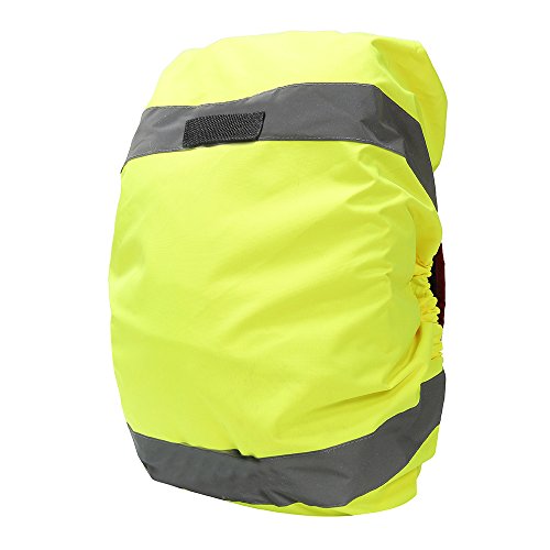 AYKRM Rucksackschutz Schultasche Regenschutz Regencape Rucksackcover Sicherheitsüberzug Reflektorüberzug (Gelb, 20-40L) von AYKRM