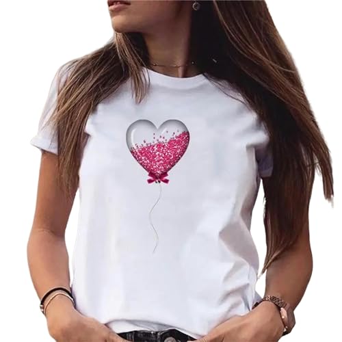 AYKZGIQS T Shirt 2Pieces Women T-Shirts Grafische Weibliche Sommer-Top-Shirt Tee T-Shirt-F-19-L von AYKZGIQS