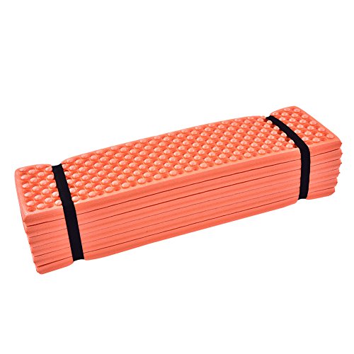 Tragbare Schaumstoff-Isomatte, Outdoor-Schaumstoff-Campingmatte, Faltbares Strandzelt, Faltbare Strandzelt-Isomatte, wasserdichte Matratze für Schlafsack, Komfort, Zelt (Orange) von AYNEFY