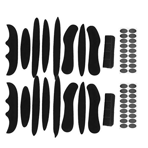 Fahrradhelm-Zubehör, 2er-Set Fahrrad-Elektro-Fahrradhelm-Innenfutter Klettverschluss-Schwamm-Kombinationsset Weiches Helmfutter-Zubehör für Erwachsene Radfahren, Schwarz von AYNEFY