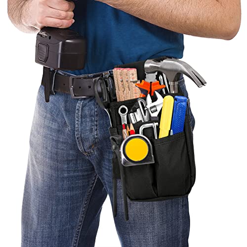 S14-PE Elektrikertasche Canvas Multifunktionale Werkzeugtasche Gürteltasche Hardware-Werkzeugtasche Kleine Werkzeugtasche mit Mehreren Separaten Taschen, 13,5 * 25 Cm von AYNEFY