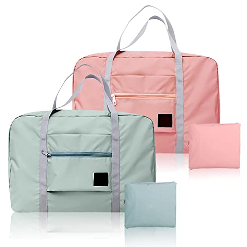 AYNKH 2 x Faltbare Reisetasche, wasserdicht, leicht, Handgepäcktasche, hohe Kapazität, Reisetasche für Übernachtung, Ausflüge, Urlaub, Wochenenden, Einkaufen AYNKH 2 x Faltbare Reisetasche, wasserdicht, leicht, Handgepäcktasche, hohe Kapazität, Reisetasche für Übernachtung, Ausflüge, Urlaub, Wochenenden, Einkaufen von AYNKH