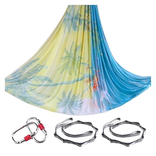 AYWTIUN Aerial yogatuch 6m Aerial Yoga Hängematte Set Gradient Style-1 Luft Seide Yoga Fitness Stretch Gürtel for Gym Indoor Yoga Studio(5) von AYWTIUN