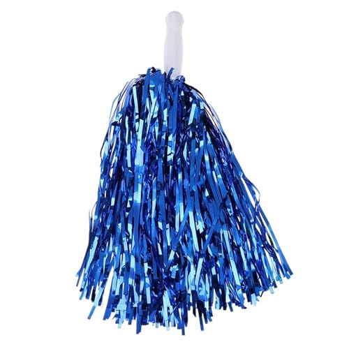 AYWTIUN Cheerleader Pompons 2 Stück Cheerleading-Pompons mit Griff, Cheerleading-Bälle, Gold, Gelb, Rosa, Rot, Grün, Blau, Handtanz-Pompons, Zubehör for Mädchen und Kinder(Blue) von AYWTIUN