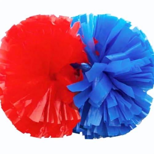 AYWTIUN Cheerleader Pompons 2pc Kunststoff Metallic Cheerleading Pom Poms Mischfarbe Praxis Pom Poms(Color-04,6 Inch) von AYWTIUN