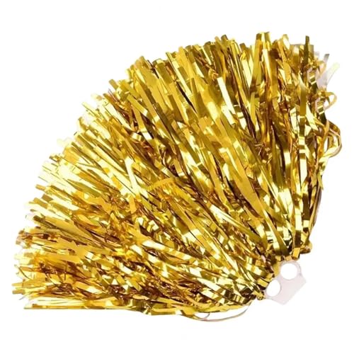 AYWTIUN Cheerleader Pompons 30cm Cheerleader Hand Blume Dance Pom Poms Fußball Basketball Fußball Spiel Pompon Club Sport Jubeln Ball(Golden) von AYWTIUN