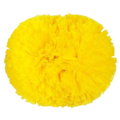 AYWTIUN Cheerleader Pompons Spiel Pompoms Praktische Cheerleading Jubeln Blume Ball Gelten zu Tanz Sport Spiel Und Gesangs Konzert Dekorateur(Yellow) von AYWTIUN