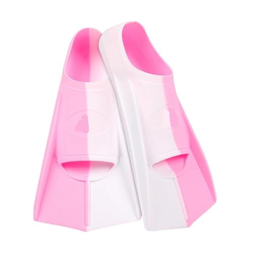 AYWTIUN Flossen 1 Paar perforierte Schwimmflossen, schwimmende Schwimmtrainingsflossen, weich, flexibel, Bequeme Passform, Schwimmflossen for Erwachsene, Trainingshilfe(PinkWhite,S) von AYWTIUN