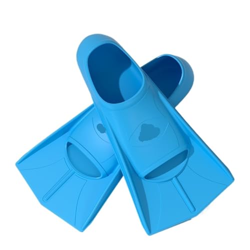 AYWTIUN Flossen Schnorchelflossen Tauchflossen Schwimmtrainingsflossen Silikon Kurze Flossen Schwimmschuhe Erwachsene Kinder Flossen Ausrüstung Schnorchel Tauchen(Dark Blue,S) von AYWTIUN