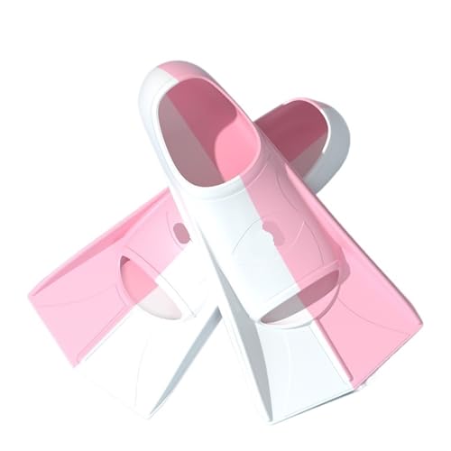 AYWTIUN Flossen Schnorchelflossen Tauchflossen Schwimmtrainingsflossen Silikon Kurze Flossen Schwimmschuhe Erwachsene Kinder Flossen Ausrüstung Schnorchel Tauchen(Pink,XS) von AYWTIUN