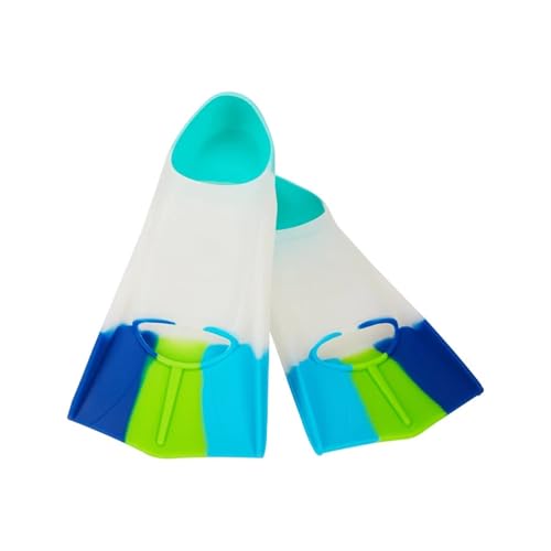 AYWTIUN Flossen Schwimmflossen Herren und Damen Schwimmflossen aus Silikon, Kurze Flossen for Erwachsene und Kinder, leichte Tauchtrainingsflossen(Color 1,2XS) von AYWTIUN