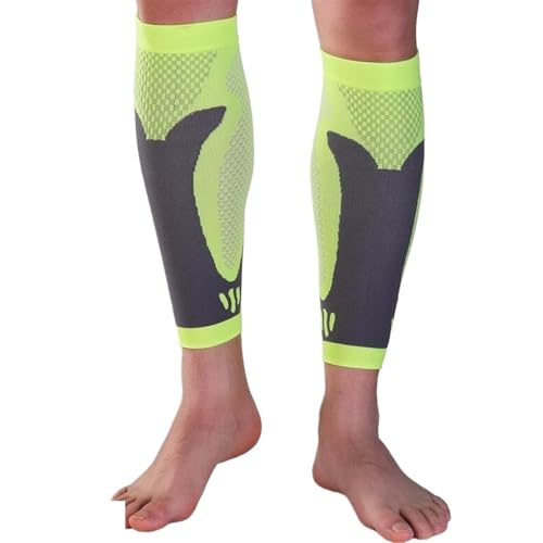 AYWTIUN Kompressionsstrümpfe 1 Paar Kompressionsstrümpfe for die Beine, Wadenstützstrümpfe, Bequeme Socken ohne Fuß for Fitness, Laufen, Schienbeinkantensyndrom(Green,L) von AYWTIUN