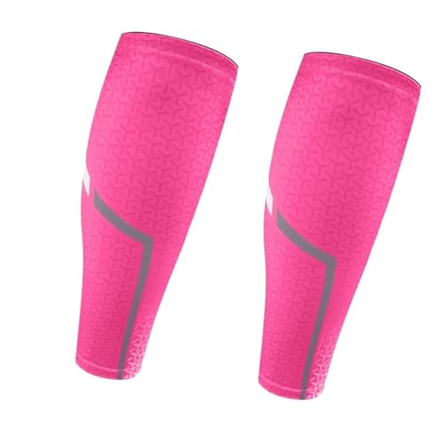 AYWTIUN Kompressionsstrümpfe 1 Paar Wadenkompressionsärmel, Schienbeinkantensyndrom, Beinlinge, Basketball, Fitnessstudio, Laufen, Fußball, Radfahren, atmungsaktive Sportausrüstungssocken(Pink,L) von AYWTIUN