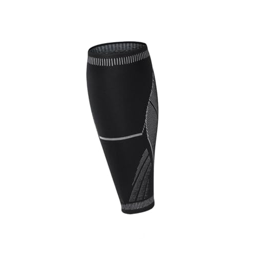 AYWTIUN Kompressionsstrümpfe 1 stücke Lauf Athletics Kompression Ärmeln Bein Kalb Shin Splints Ellenbogen Knie Pads Schutz Sport Sicherheit Unisex(Black,L) von AYWTIUN