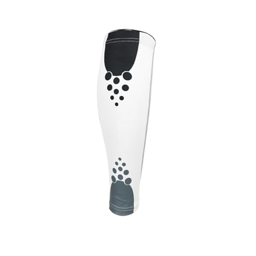 AYWTIUN Kompressionsstrümpfe Sport Kalb Kompression Ärmeln Bein Socke Laufen Radfahren Beinlinge Läufer Shin Splint(White,M) von AYWTIUN