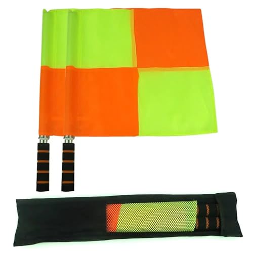 AYWTIUN Schiedsrichter Fahnen 2 stücke Langlebige Signal Flagge Deluxe Schiedsrichter Flaggen Set Fußball Rugby Hockey Training Schiedsrichter Flaggen Sportartikel(1-2pcs) von AYWTIUN