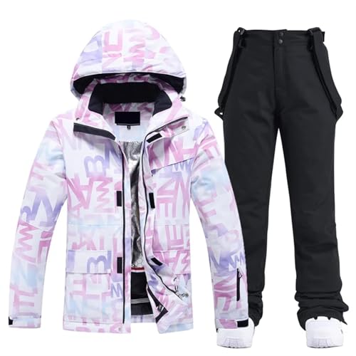 AYWTIUN Skianzug Damen Frauen Ski Anzug Winter Winddicht wasserdichte Snowboard Jacke Hosen Schnee Walking Kleidung Weibliche Schneeanzug(1,XS) von AYWTIUN