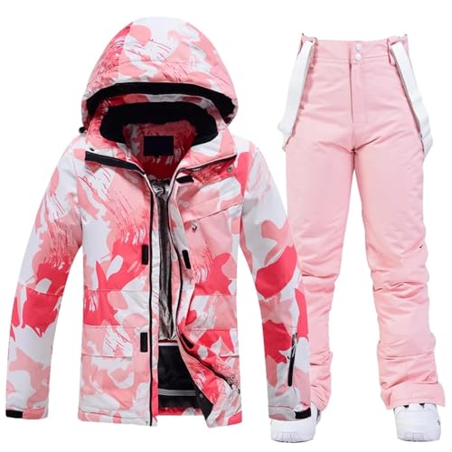 AYWTIUN Skianzug Damen Frauen Ski Anzug Winter Winddicht wasserdichte Snowboard Jacke Hosen Schnee Walking Kleidung Weibliche Schneeanzug(12,S) von AYWTIUN