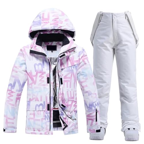 AYWTIUN Skianzug Damen Frauen Ski Anzug Winter Winddicht wasserdichte Snowboard Jacke Hosen Schnee Walking Kleidung Weibliche Schneeanzug(3,L) von AYWTIUN