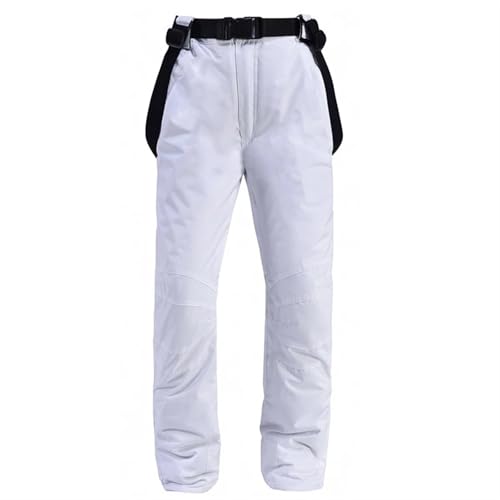 AYWTIUN Skianzug Damen Ski Anzug Frauen Winter wasserdichte Warme Mit Kapuze Winddicht Regenmantel Schnee Hosen Outdoor Snowboard Tragen Set Weibliche Skifahren Overalls(Only Pants(White),Asian XL) von AYWTIUN