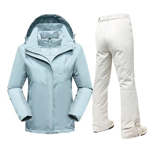 AYWTIUN Skianzug Damen Skianzug for Damen, Winter, Schnee, Daunenjacken und Hosen, wasserdicht, Winddicht, Snowboard-Kleidung for Damen, warmes Ski-Outfit(1 Set(Jacket Pants) 4,Asian L EUR XS) von AYWTIUN