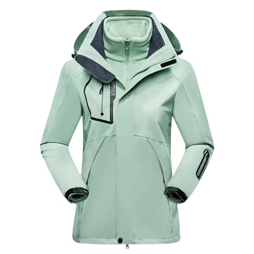 AYWTIUN Skianzug Damen Winter Ski Anzug Frauen Warme Wind wasserdichte Ski Jacke Ski Hosen Weibliche Outdoor Sport Schnee Mantel Hosen Snowboard Tragen(1pc Green Jacket,3XL(60-70kg)) von AYWTIUN