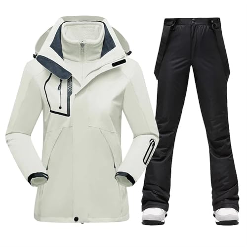 AYWTIUN Skianzug Damen Winter Ski Anzug Frauen Warme Wind wasserdichte Ski Jacke Ski Hosen Weibliche Outdoor Sport Schnee Mantel Hosen Snowboard Tragen(1set(Jacket Pants) 01,XL(50-55kg)) von AYWTIUN